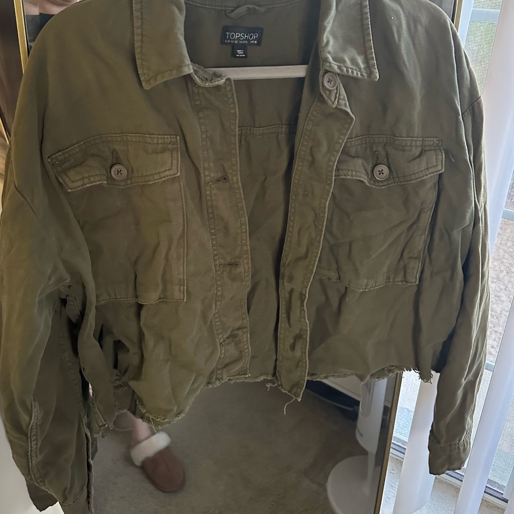 Topshop Women's Utility Jacket in Olive